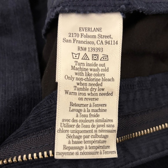 Everlane - The Utility Barrel Pant - Navy Corduroy - Size 6 - Picture 7 of 15